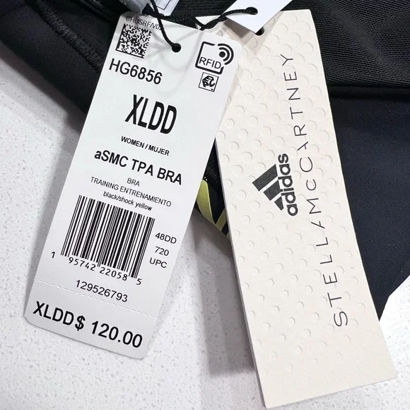 NWT ADIDAS by STELLA McCARTNEY TruePace Sports Bra High Support Black XLDD - Picture 15 of 16
